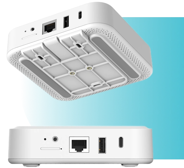 Bottom and rear views of DIREK-D Edge Gateway: Intelligent Data Hubor
